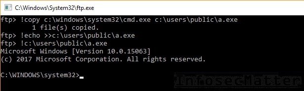 Spawned copy of cmd.exe with appended character