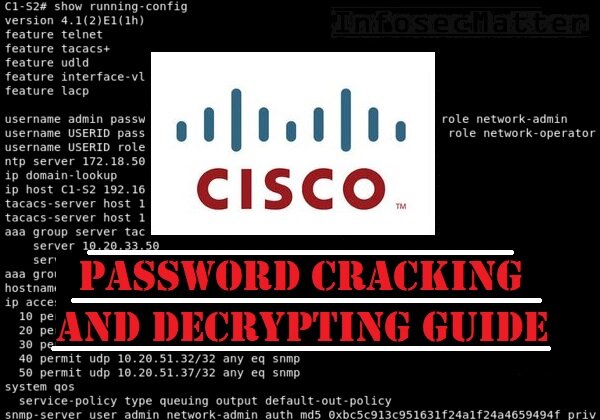 Cisco password cracking and decrypting guide