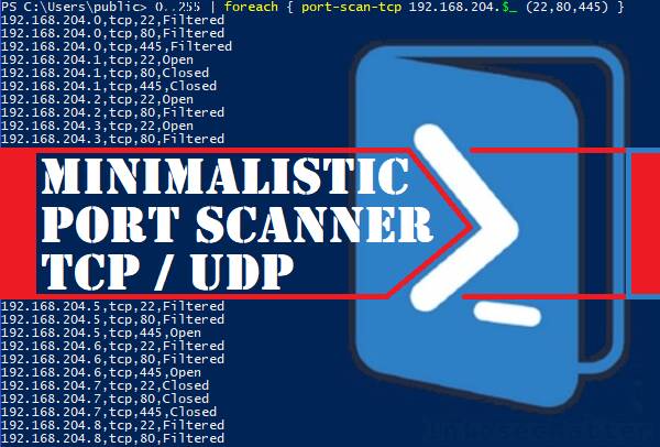 Minimalistic TCP and UDP portscanner logo