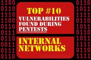 Top 10 vulnerabilities found during internal network penetration tests logo