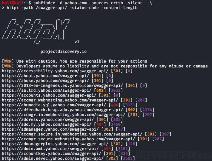 Perform HTTP recon with httpx tool