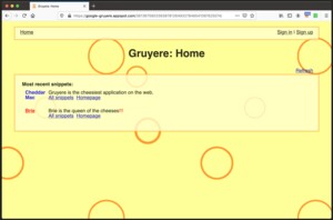 Google Gryuere - vulnerable web application to practice hacking and defenses