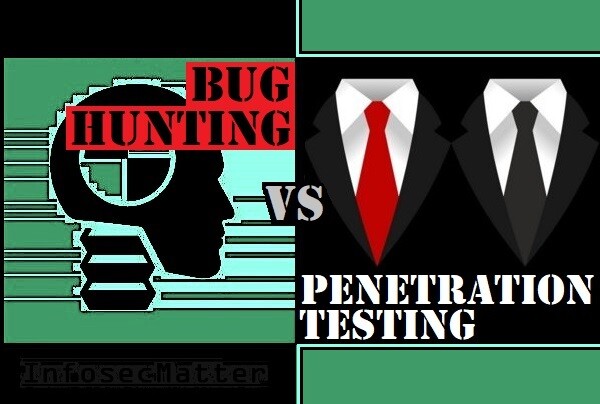 Become a penetration tester vs. bug bounty hunter logo