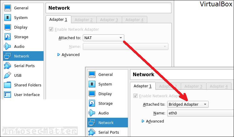 VirtualBox guest network settings - change from NAT to bridged